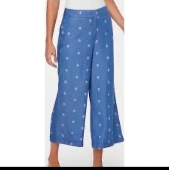 Blue Patterned Women's Pants - Picture 2 of 11